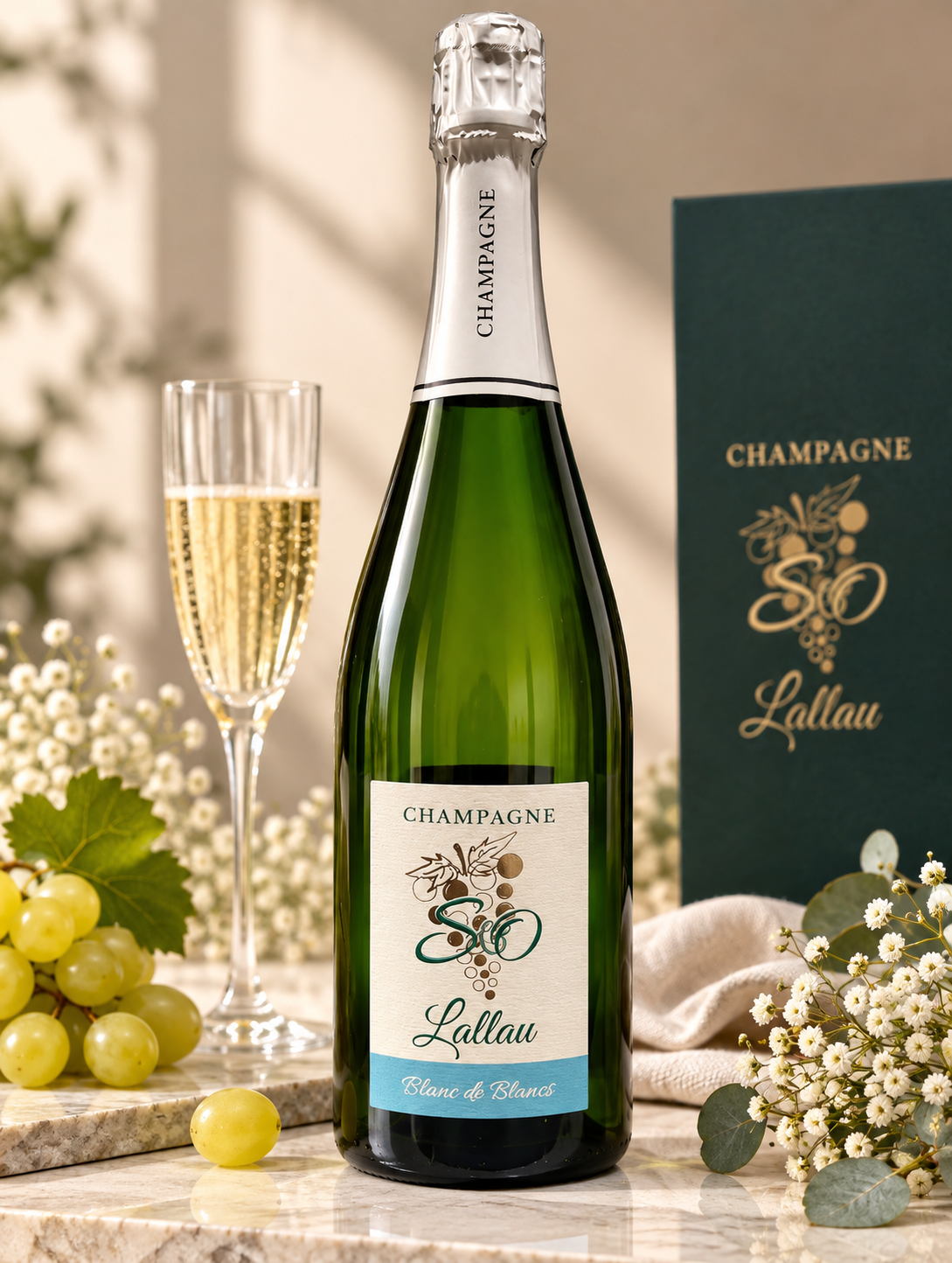 CHAMPAGNE S&O LALLAU BLANC DE BLANC Millésimée